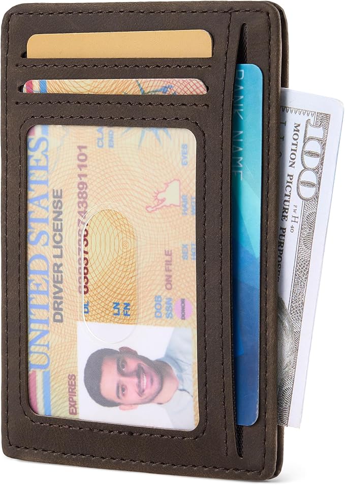 Espera Slim Minimalist Front Pocket Wallet for Men, RFID Blocking Credit Card Holder, Thin Travel ID Card Case, Gifts for Men