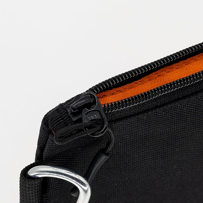 COREFLEX Premium Tool Pouch Zipper Bag, Small Tool Bag, Multipurpose Storage pouch, Heavy duty Flat Bottom Tool bag with YKK Zipper (6 pack Large 12inch Black)