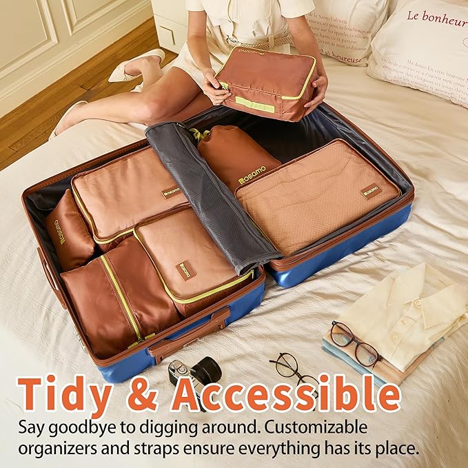 10 piece Luggage Set Expandable Suitcase 22x14x9 Airline Approved Carry on, ABS Hard Case Suitcases with Spinner Wheels,TSA Lock