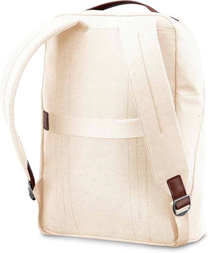 Samsonite Virtuosa Carry-On Travel Backpack with Padded Laptop Sleeve, Off White