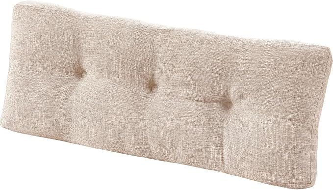 downluxe Indoor Bench Cushion for Indoor Furniture, Non-Slip Tufted Overstuffed Textured Foam Bench Seat Cushion, 36" X 14" X 4", Oatmeal Beige, 1 Pack
