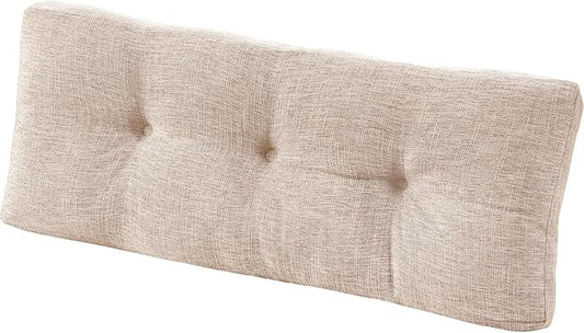 downluxe Indoor Bench Cushion for Indoor Furniture, Non-Slip Tufted Overstuffed Textured Foam Bench Seat Cushion, 36" X 14" X 4", Oatmeal Beige, 1 Pack