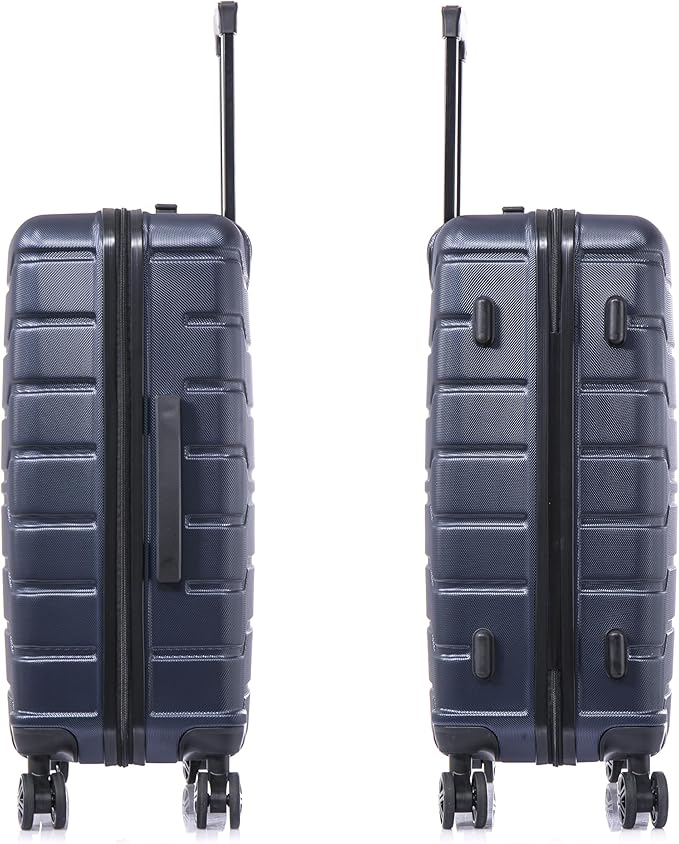 InUSA TREND Luggage with Spinner Wheels | Durable lightweight Hardside Suitcase, Travel bag with Handle and Trolley, 24-Inch Medium Checked luggage | Blue