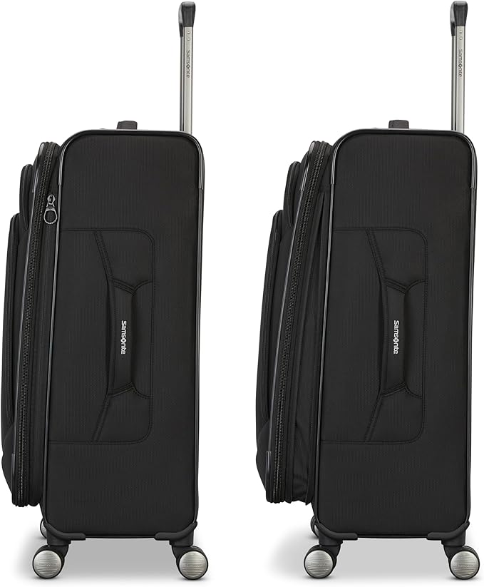 Samsonite Ascella 4 Large Checked Suitcase - Black