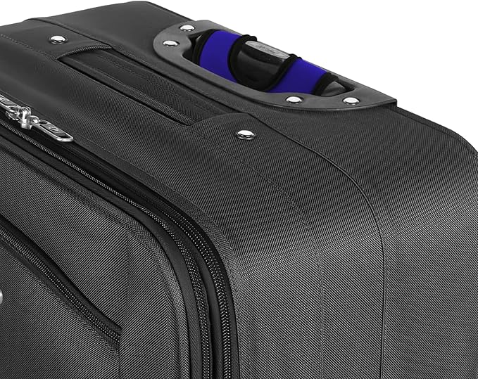 Cosmos 5 Pcs Neoprene Luggage Handle Wrap Soft Grip Handle Cover Luggage Identifier with Hollow Design for Push-Button Handle Trolley Handle and Travel Suitcase Trolley Case (Deep Blue)