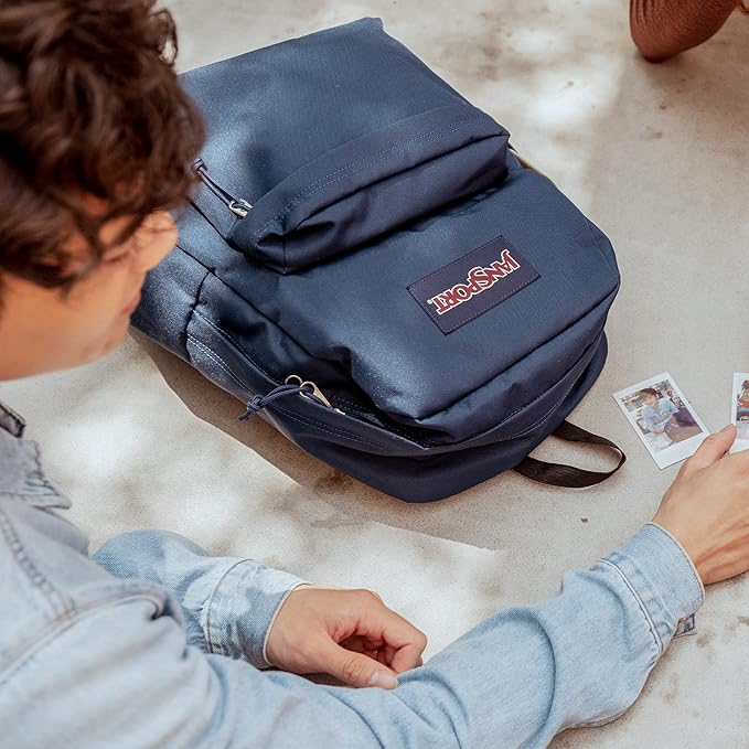 JanSport SuperBreak One Backpacks - Durable, Lightweight Bag with 1 Main Compartment, Front Utility Pocket with Built-in Organizer - Premium Backpack - Blue Dusk
