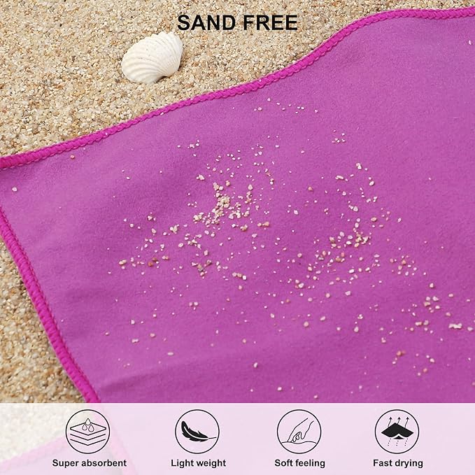 Rainleaf Microfiber Towel Perfect Travel & Gym & Camping Towel. Quick Dry - Super Absorbent - Ultra Compact - Lightweight. Suitable for Trip, Beach, Shower, Backpacking, Pool