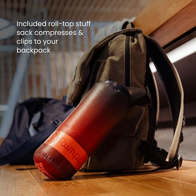 Rumpl Travel Puffy Blanket, Ultra-Packable Travel-Size Warmth and Comfort, Horizon Fade