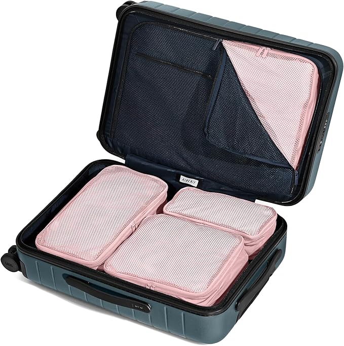 Away Insider Packing Cubes Set of 4 – Lightweight Travel Organizers for Luggage, Suitcases & Carry-On Bags, Blush Pink
