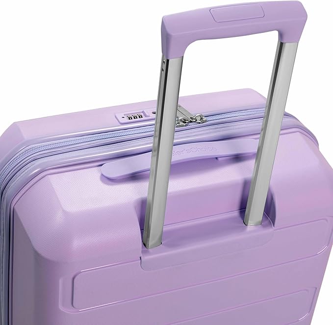 Traveler's Choice Pagosa Hardshell Expandable Luggage with Spinner Wheels, Lavender, 30-Inch Large