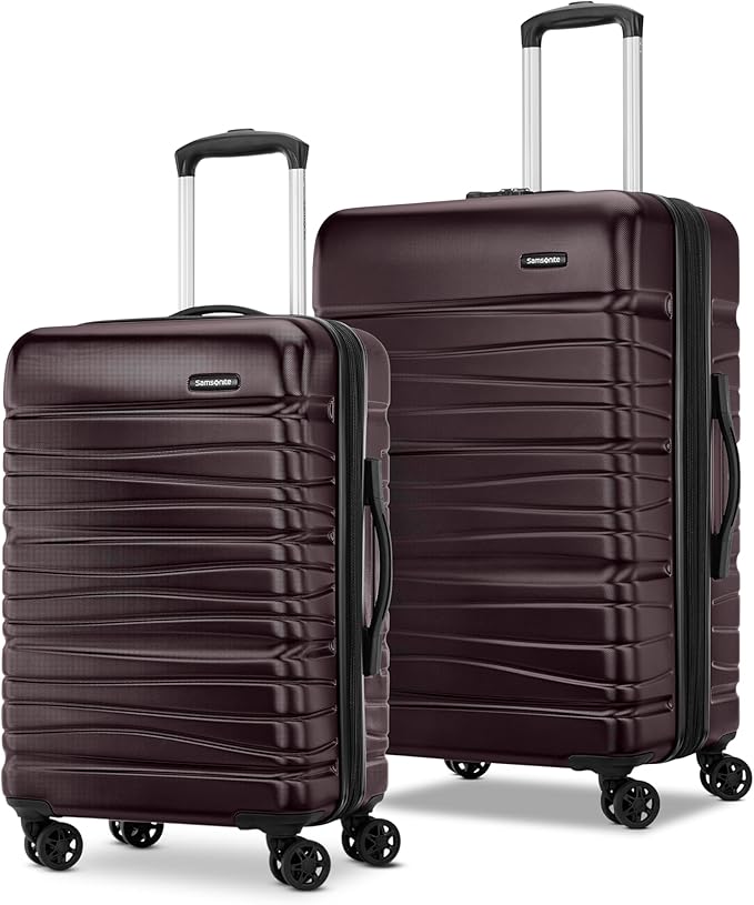 Samsonite Evolve SE Hardside Expandable Luggage with Spinners | Cordovan | 2PC SET (Carry-on/Medium)