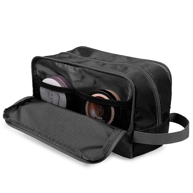 Toiletry Bag for Men Hanging Dopp Kit Water Resistant Shaving Bag Small Toiletry Bag for Traveling(Black)