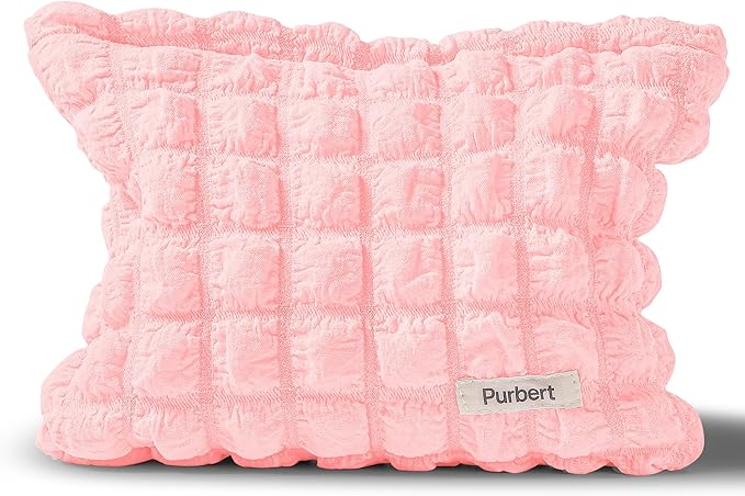 Makeup Bag, Bubble Cloud Travel Cosmetic Bag Organizer, Large Capacity Toiletry Make Up Bags with Zipper for Women and Girls, Light Pink