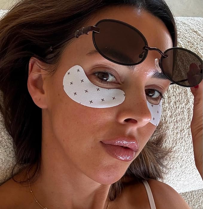 + Lux Unfiltered Iced Latte Cooling Under Eye Patches - Anti-Slip Caffeine Infused Korean Eye Mask - Reduces Puffiness, Brightens & Hydrates - Niacinamide & Hyaluronic Acid - Vegan - 10 Pairs