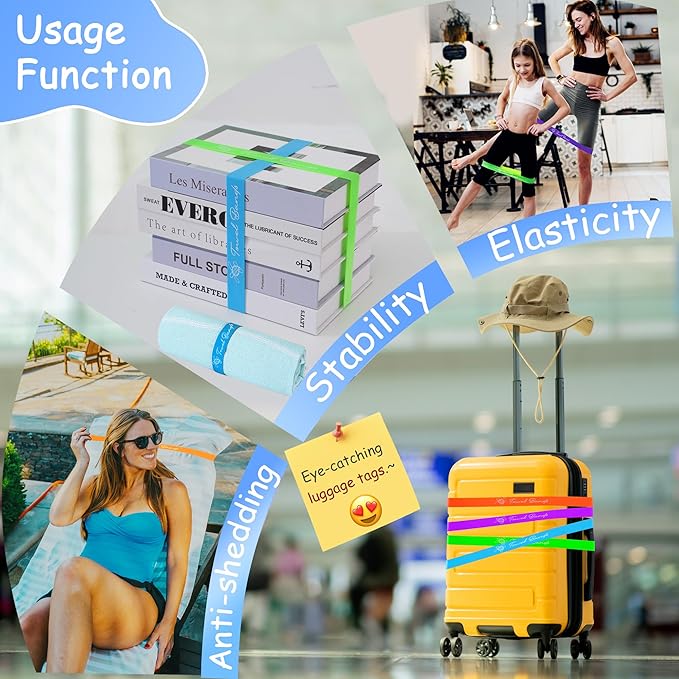 12 Pack Towel Band for Beach Pool Lounge Chair Strap Clip Carnival Cruise Ship Essentials Summer Vacation Must Have Hawaiian Trip Accessories Door Decoration Magnetic Women Bag Gift Beachy Trip