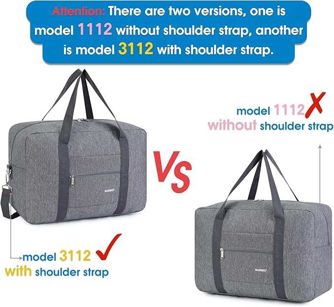 For Spirit Airlines Personal Item Bag 18x14x8 Foldable Travel Duffel Bag Tote Carry on Luggage Duffle Overnight for Women and Men