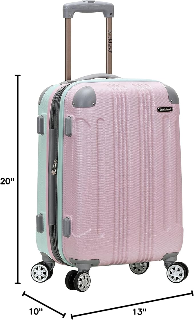 Rockland London Hardside Spinner Wheel Luggage, Mint, Carry-On 20-Inch