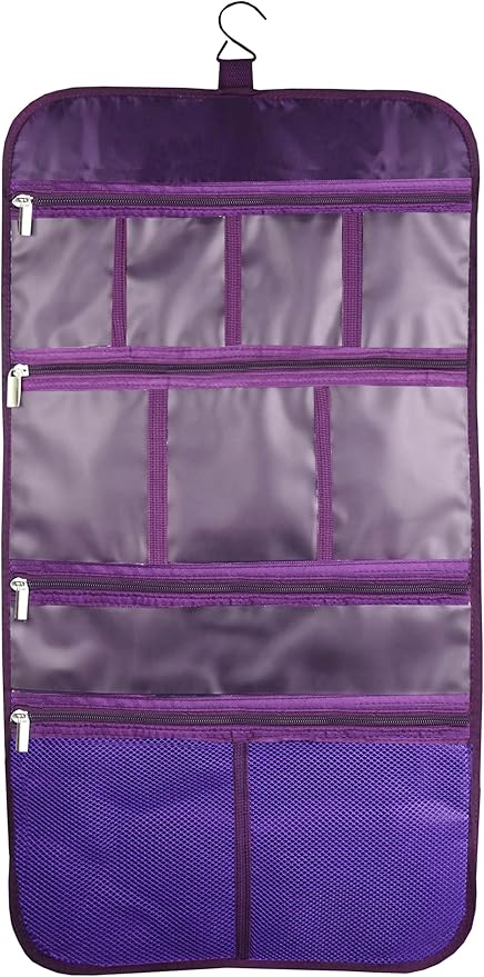 Freegrace Premium Hanging Toiletry Bag for Travel - Cosmetic, Jewelry, Toiletry, Makeup & Accessory Storage Organizer Bag, Large Size for Women & Men