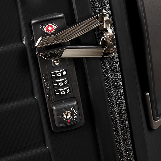 Samsonite Proxis Medium Hardside Luggage with Dual Spinner Wheels - Innovative Roxkin™ Lightweight Shell With Ultimate Durability- Includes TSA Lock, Ergonomic Telescoping Handle - Black