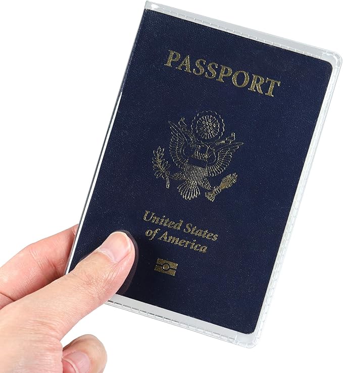 Millennial Essentials unisex-adult Waterproof Clear Passport Cover Plastic Passport Protector Vinyl ID Card Protector Case Holder Travel Pack of 6,