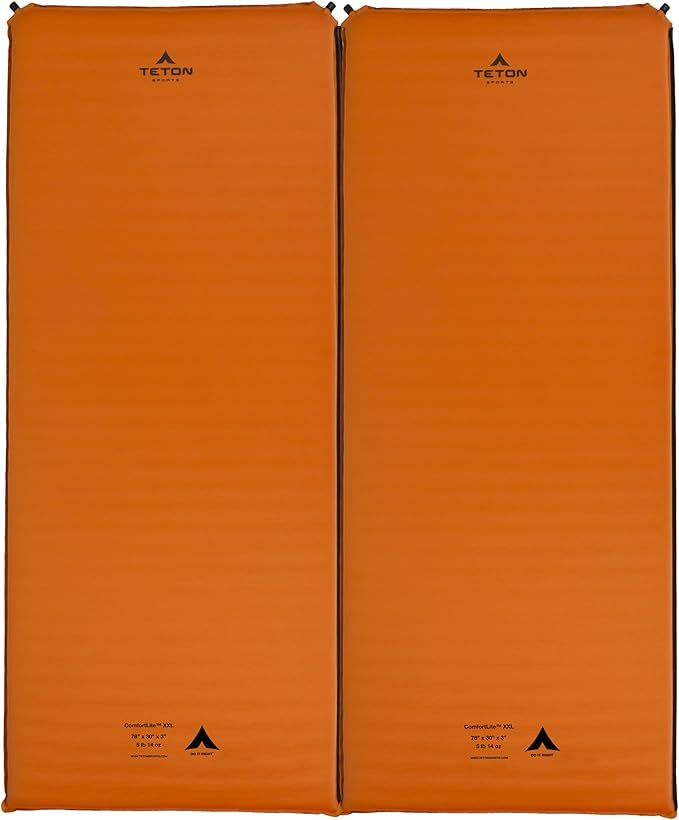 Teton Camping Seat Cushion; Stadium Seat; Office Chair; Car Pad; Inflatable, Orange