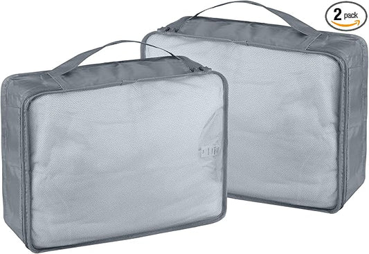 Packing Cubes Set, 2 Pcs Packing Organizers Set for Suitcases (Grey)