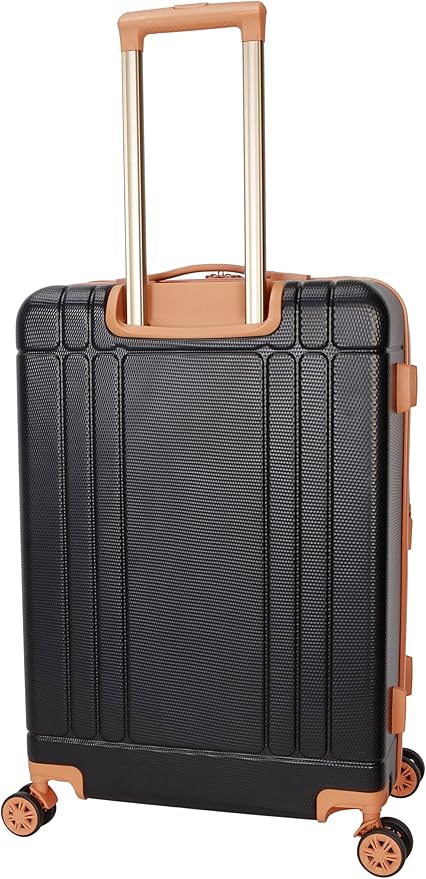 Dockers Hooper Hardside Expandable 8-Wheel Spinner Travel Checked Luggage, 24-Inch, Black