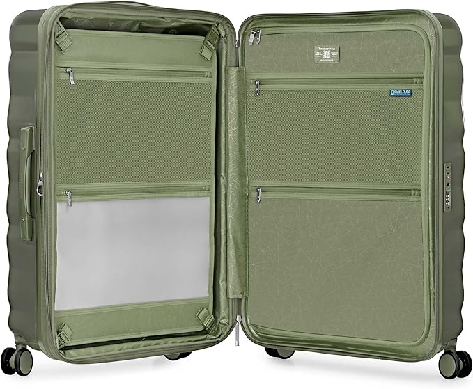 Traveler's Choice Edinburgh II Hardside Spinner Luggage, TSA Lock, Green, 2 Piece Set (21/29)