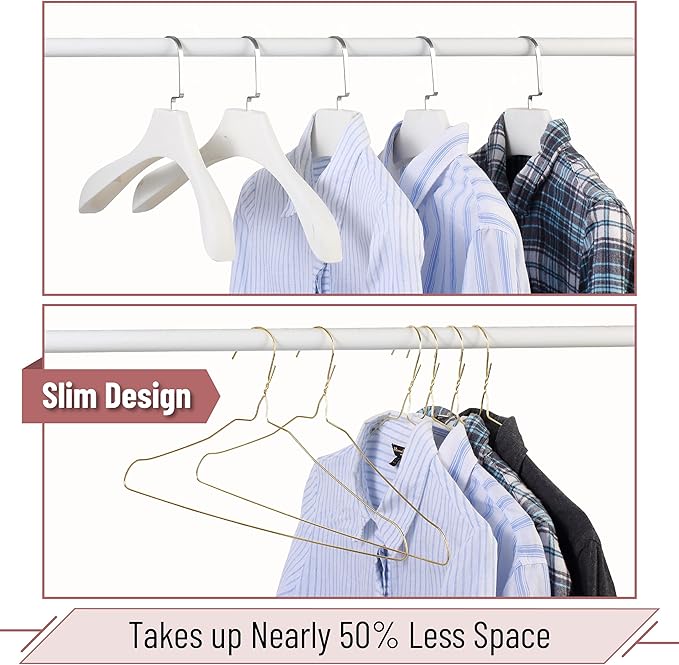 Mr. Pen- Gold Metal Hangers, 20 Pack - Wire Coat & Clothes Hangers