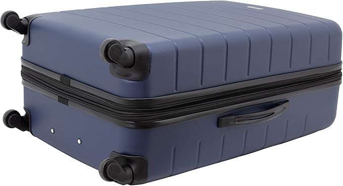 Wrangler Smart Spinner Hardside Luggage, 3 Piece Set, Navy Blue