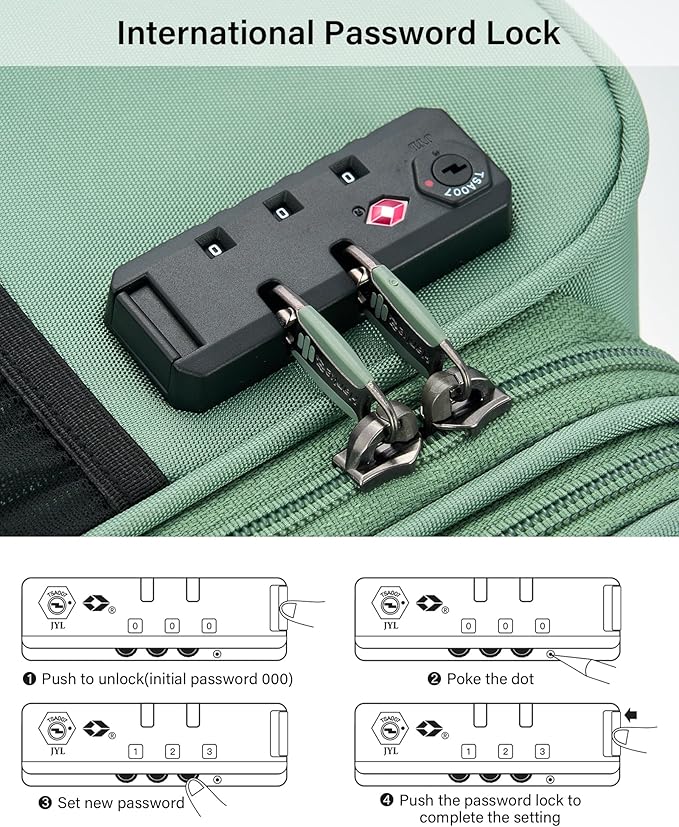 Hanke 16 Inch Underseat Carry On Luggage with Wheels Small Suitcase Softside Luggage Bags for Travel Lightweight Suitcases with Wheels Travel Luggage Personal Item for Men and Women(Forest Green)