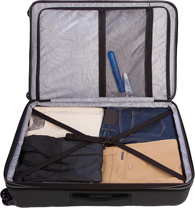 Eddie Bauer Glacier Carry-On 22" Luggage | Hardside | Spinner Wheels | Expandable | Lightweight | Travel Essentials - Carbon Grey