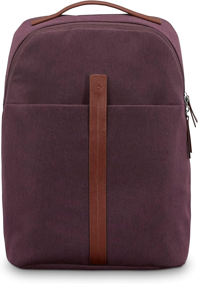 Samsonite Virtuosa Carry-On Travel Backpack with Padded Laptop Sleeve, Merlot