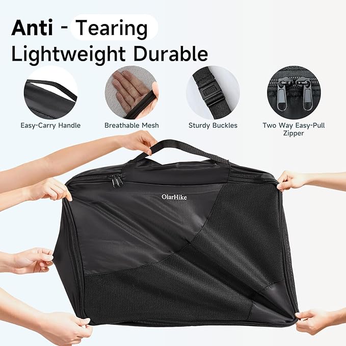 11 Set / 9 Set Packing Cubes for Travel,Gifts for Women Mom Kids,TSA Approved Bags for Makeup, Cosmetic, Toiletry, Organizers for Suitcase Carry On, Cruise Essentials Airplane Accessories, Black
