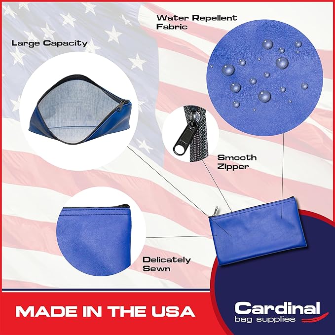 Multi-Purpose Zipper Bag, Reusable, Travel Pouch, Lightweight, Makeup Organizer, 11 x 6 Inch (Royal Blue)