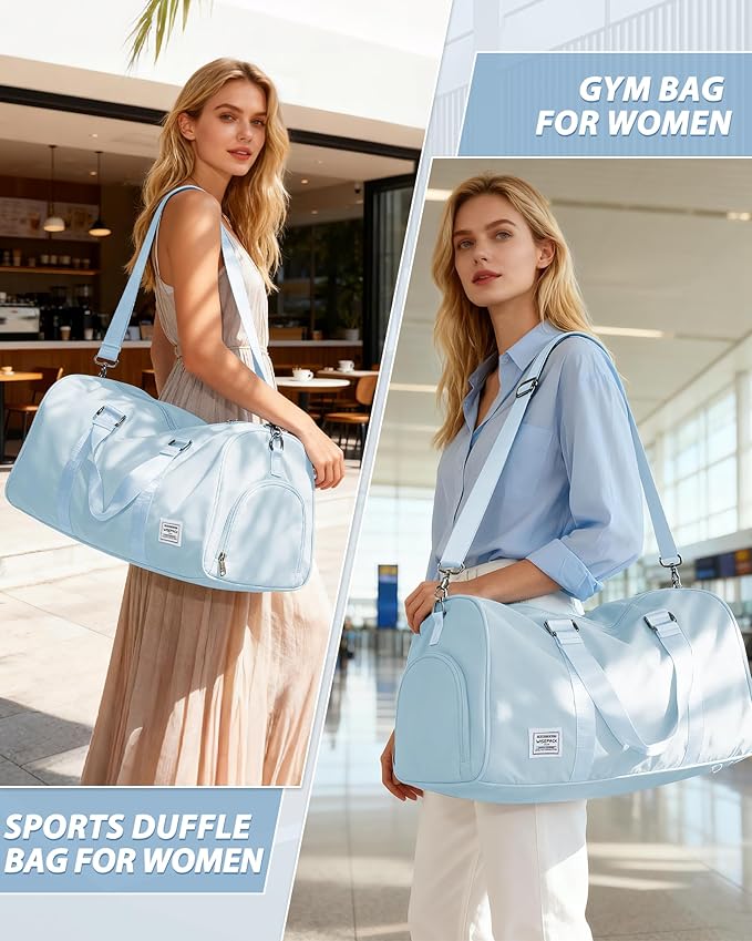 Gym Bag Womens,Travel Duffel Carry on Bag Sport Tote Bag Weekend Overnight Bag
