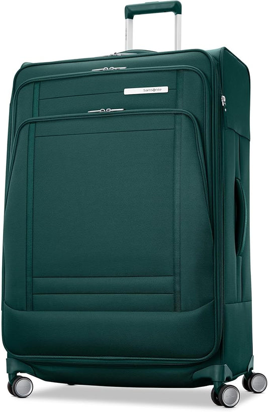 Samsonite UpLIFT Lightweight Large Checked Softside Luggage with Spinner Wheels - Expandable - Airline-Approved, Polyester Soft Suitcase for Ultra Light Travel - Emerald Green