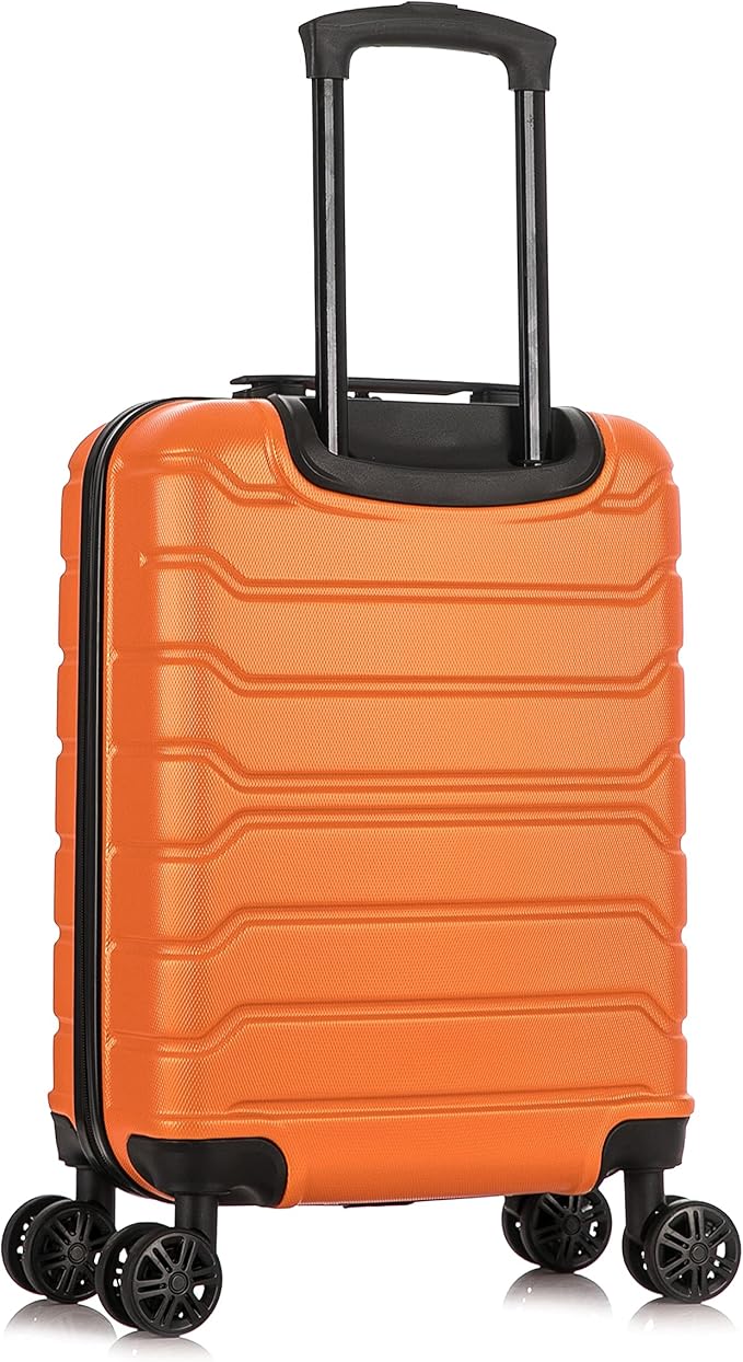 InUSA TREND Luggage with Spinner Wheels | Durable Lightweight Hardshell Suitcase, Travel bag with Handle and Trolley, 20-Inch Carry On Small Luggage | Orange