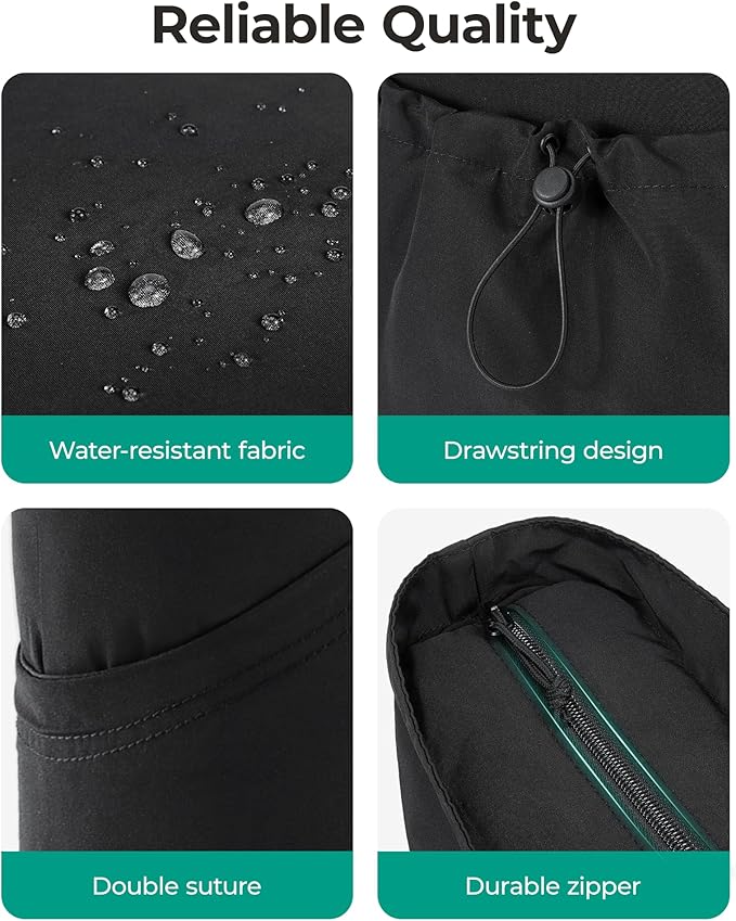 BAGSMART Foldable Tote Bag with Drawstring Bag, Large Tote Bag Shoulder Bag Top Handle Handbag for Travel, Work, Beach, Gym