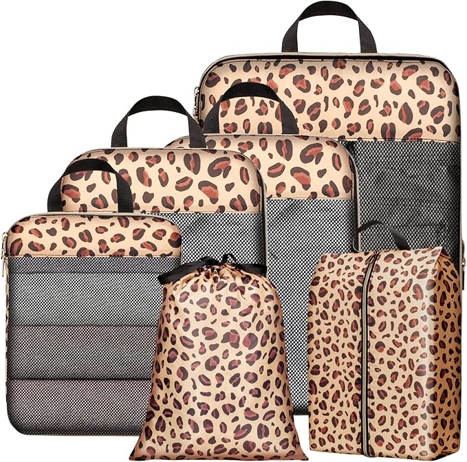 Cambond Compression Packing Cubes for Travel Women - Lightweight Luggage Organizers Bag Packing Cubes for Carry on Suitcases