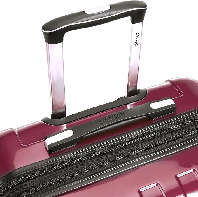 DELSEY PARIS Helium Aero Hardside Expandable Luggage with Spinner Wheels, Peony Pink, Carry-On Plus 21 Inch