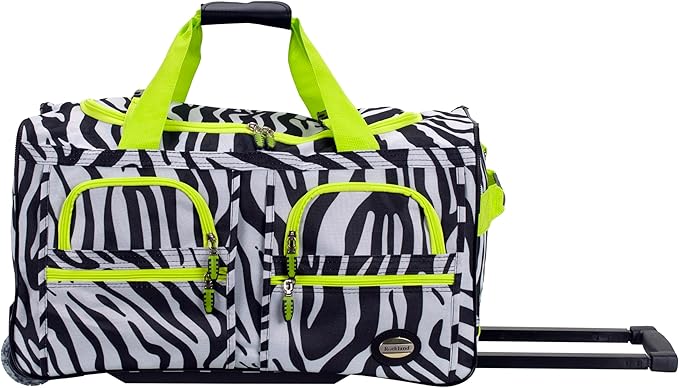 Rockland Rolling Duffel Bag, Black, 22"