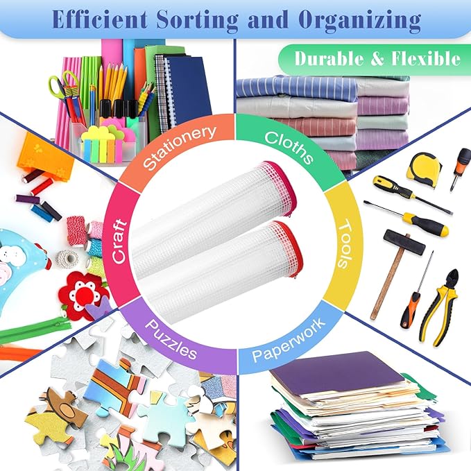 Jetec 32 Pcs Mesh Zipper Bags Toy Storage Bikini Organizer Bag Bolsas Para Guardar Trajes De Bano Waterproof Zipper Reusable Pouch Puzzle Multipurpose for Storage Office(Stylish Color,13 x 9.5 Inch)