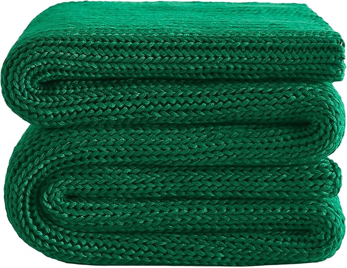L'AGRATY Knitted Weighted Blanket - 48"x72" 15lbs Cooling Chunky Knit Heavy Blanket for Adults Braided Crochet Throw Thick Cable Yarn Knit Decorative No Beads Evenly Weighted Machine Washable
