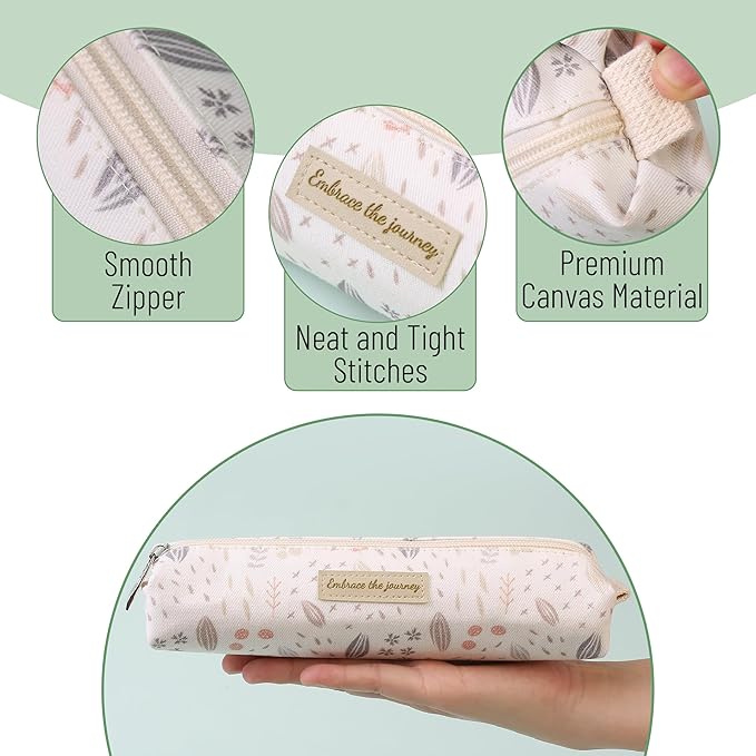 Mr. Pen- Cute Pencil Case Pouch, Boho Design, Multipurpose Canvas Bible Pencil Pouch (Pack of 2)