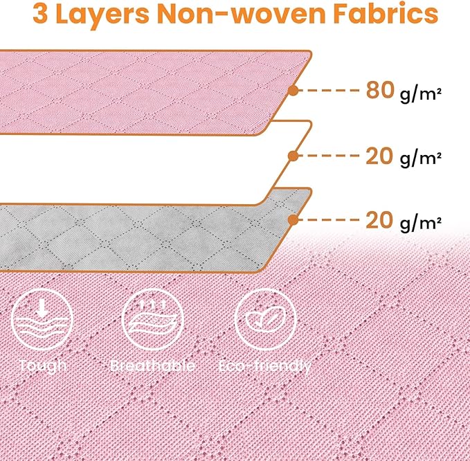 Fab totes 24 Gallons Clothes Storage, Foldable Thick Fabric Blanket Storage Bags, Containers for Organizing Bedroom, Closet, Clothing, Comforter, Organization with Handle (4 Pack,Pink)