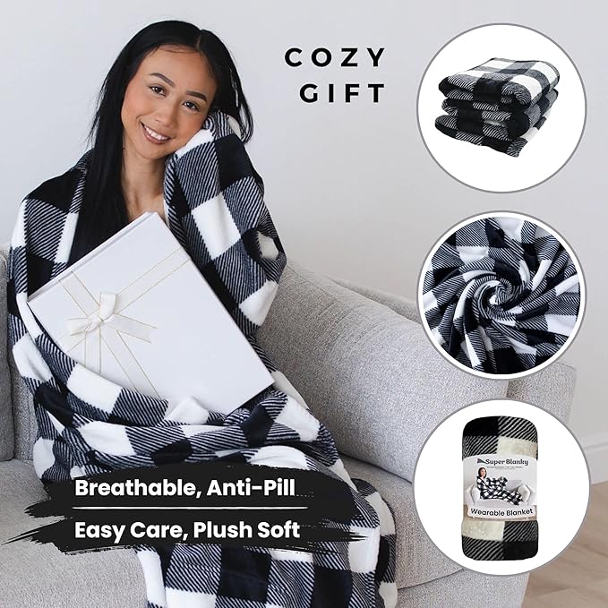 Wearable Blankets for Women, Adult Wearable Blanket Men, Mother's Day Gifts for Her, Wife Birthday Gift Ideas