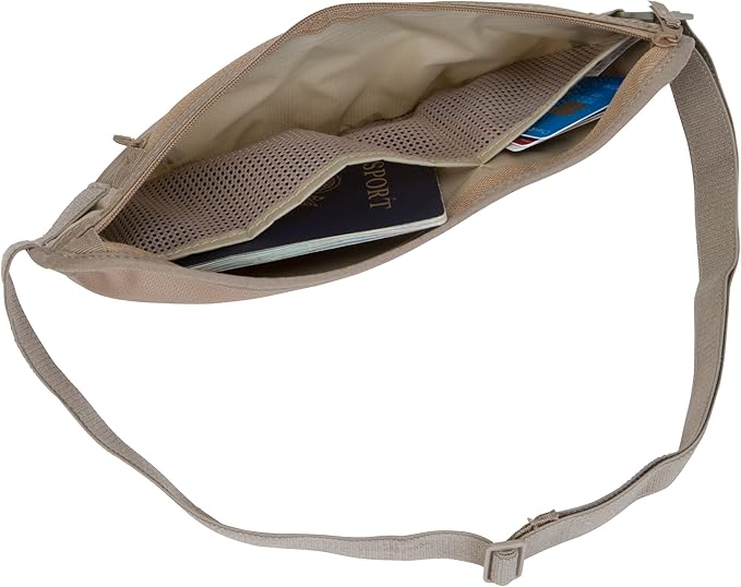 Eagle Creek Undercover Hidden Pocket - Travel Money Belt Deluxe for Men and Women, Khaki_DLX