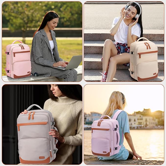 40L Travel Backpack, Water-Resistant Carry On Backpack for Men Women, Business Laptop Backpack for Trips & Commutes, Fits 15.6/17.3 Inch Laptop