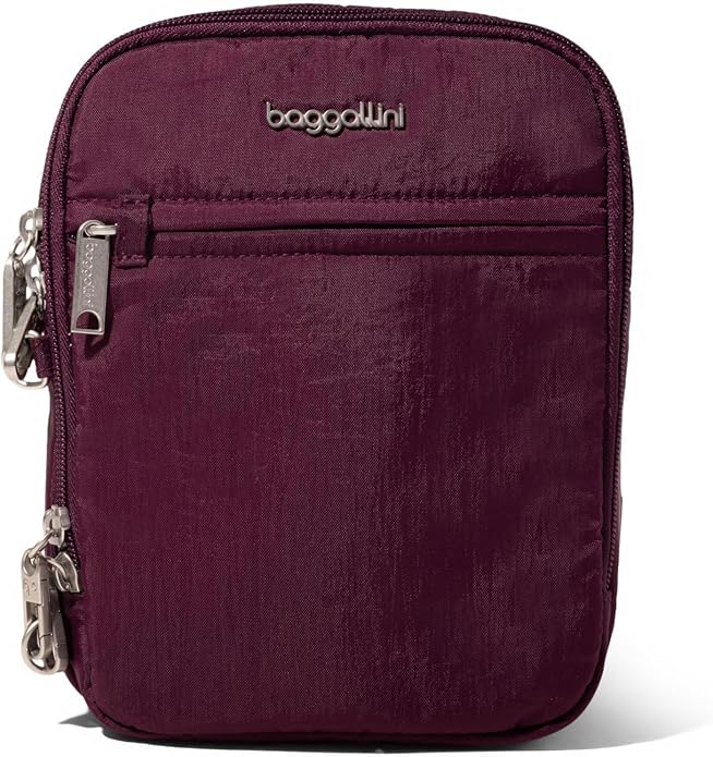 Baggallini Securtex® Anti-theft Mini Everything Crossbody Bag, 6.3"x8.25" Rfid, Locking Zippers & Cut-resistant Strap